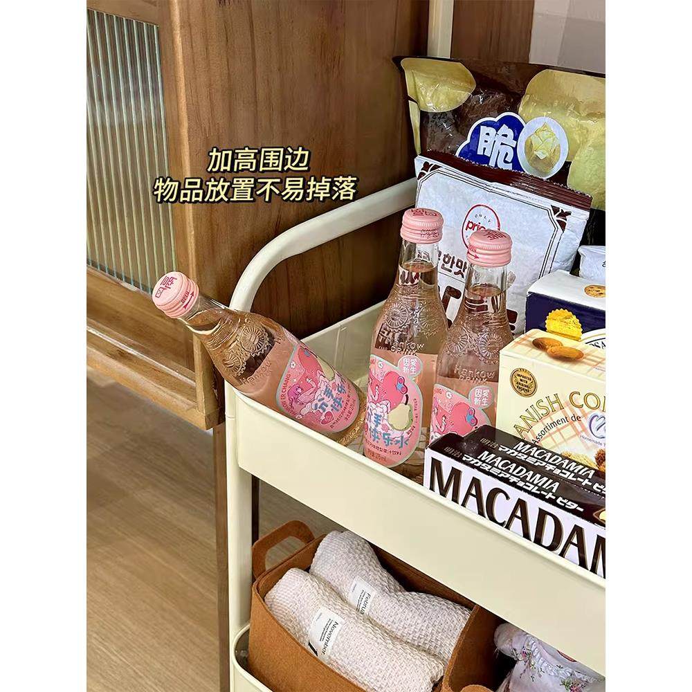 中古风小推车置物架可移动茶几零食客厅沙发边几边桌迷你床头桌子,淘宝优惠券,粉丝福利购,淘宝优惠卷