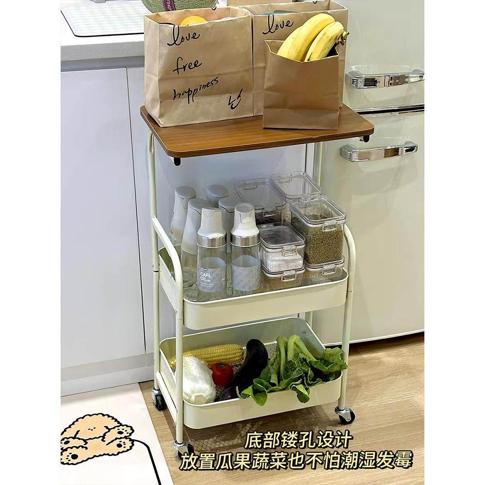 中古风小推车置物架可移动茶几零食客厅沙发边几边桌迷你床头桌子,淘宝优惠券,粉丝福利购,淘宝优惠卷