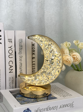 高颜值精致房间星星月亮小夜灯充电节日氛围装饰床头灯摆件台灯