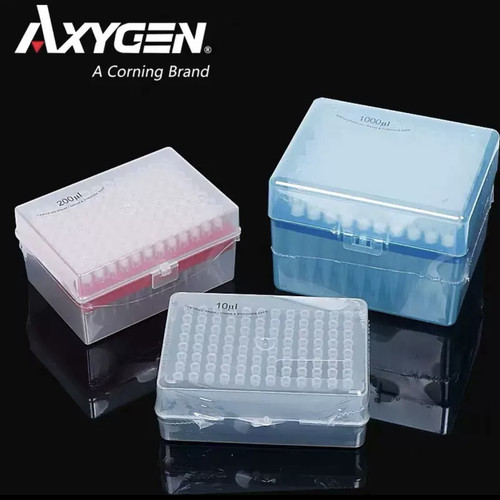 爱思进Axygen无菌无酶盒装带滤芯吸头TF-1000-R-S 10 200ul黄枪头 - 图0