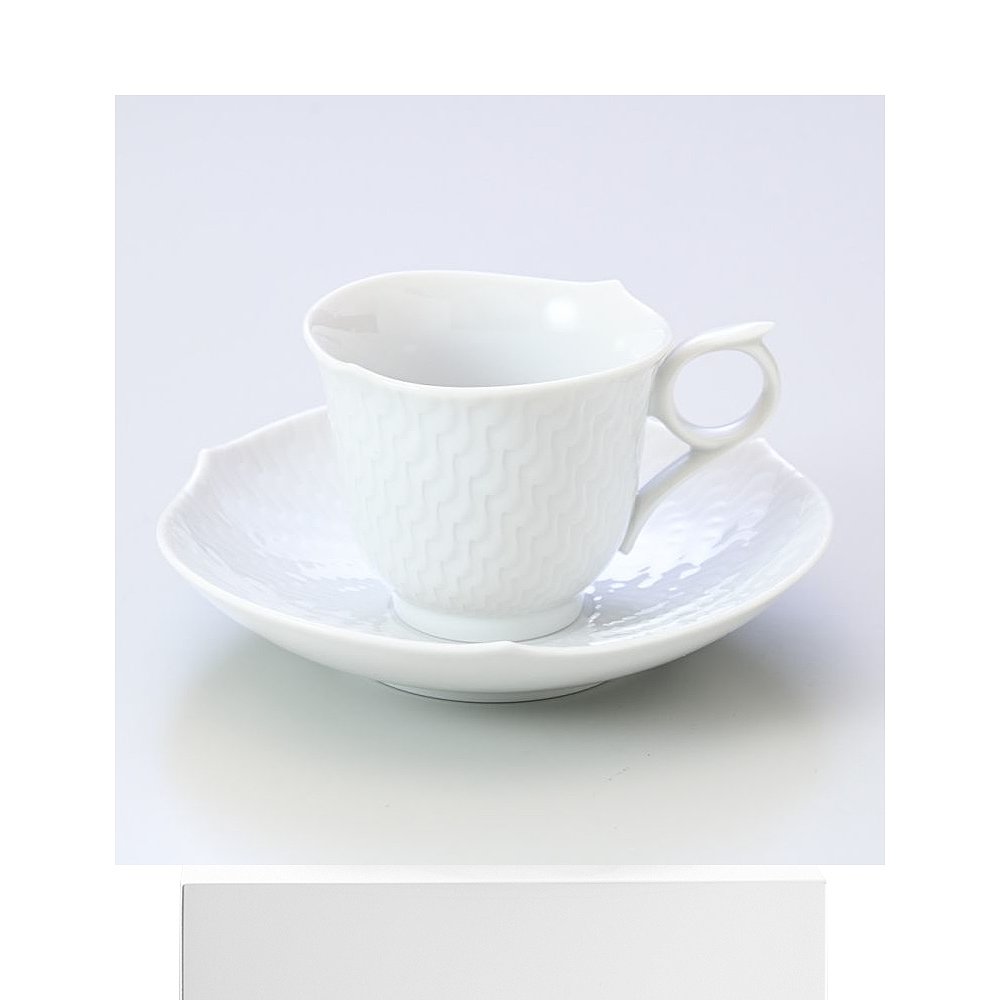 日本直邮MEISSEN德国梅森 Wave白色浓缩咖啡杯和碟100ml000001-29 - 图3