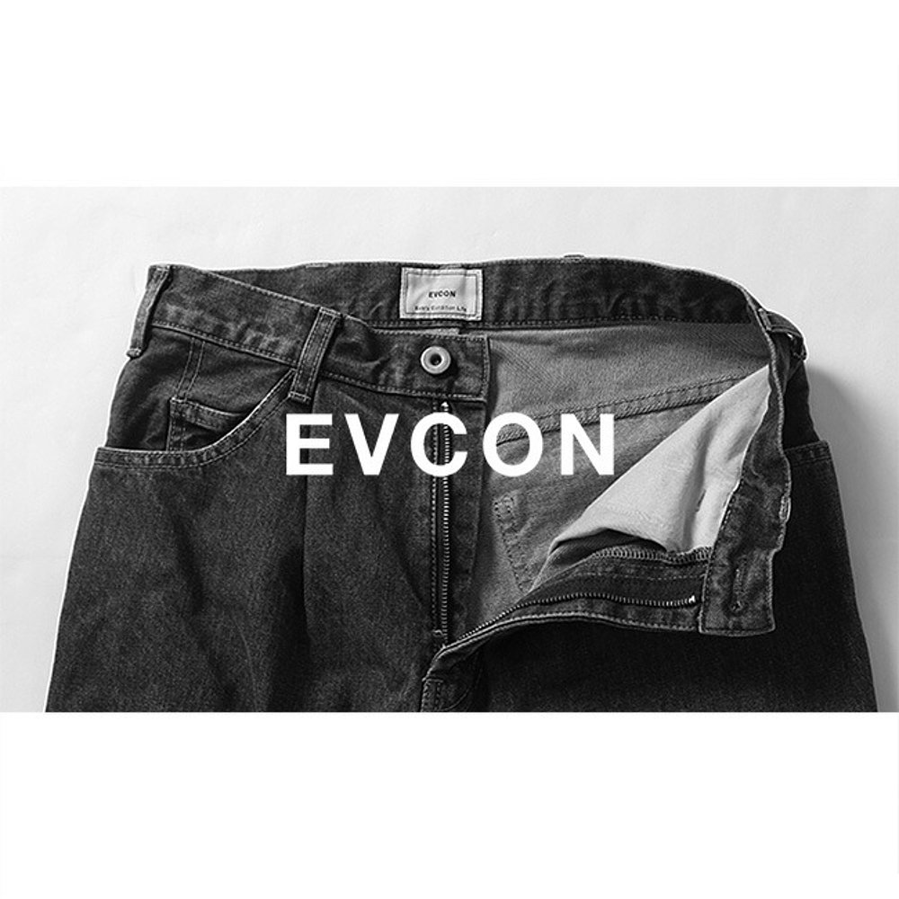 日本直邮183-91507EVCON 5POCKET TUCK WIDE DENIM PANTS BIO WAS - 图2