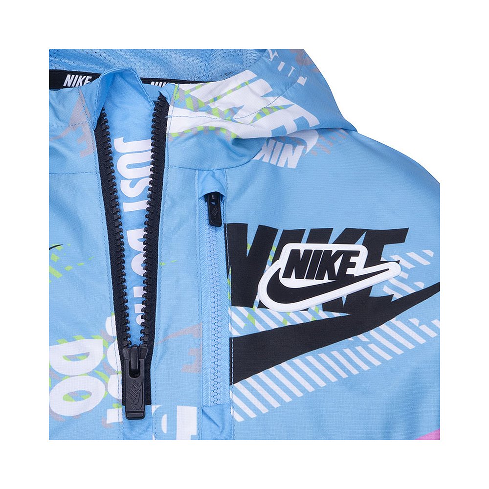 日本直邮耐克 NIKE 半拉链夹克外套 HALF ZIP ANORAK JKT 儿童青 - 图0