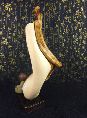 太行山虎皮阴阳料崖柏根雕摆件 家居办公收藏木质工艺品厂家批发