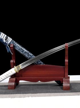 金属制刀剑T10烧刃一体宝剑防身影视冷兵器Katana居合收藏未开刃