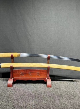 龙泉刀剑1095高碳钢白木居合日本剑手工锻打一体日式指挥刀未开刃