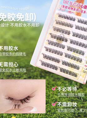 心愿先生鸟啾啾plus美鼠了新品免胶动物系列假睫毛分段式自然浓密