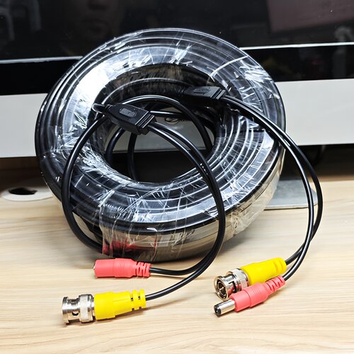 监控摄像头同轴视频线电源线信号线一体老式模拟摄像机连接线加粗 - 图1
