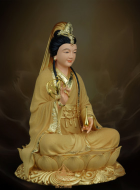 妙善观音童男童女童子龙女善财童子龙子金童玉女树脂家用供奉摆件