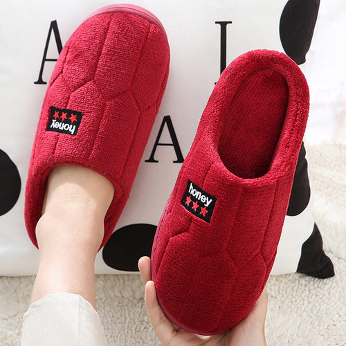 男女新款棉拖鞋男女 新款冬季室内家居保暖拖鞋 防滑毛毛棉鞋男女 - 图1