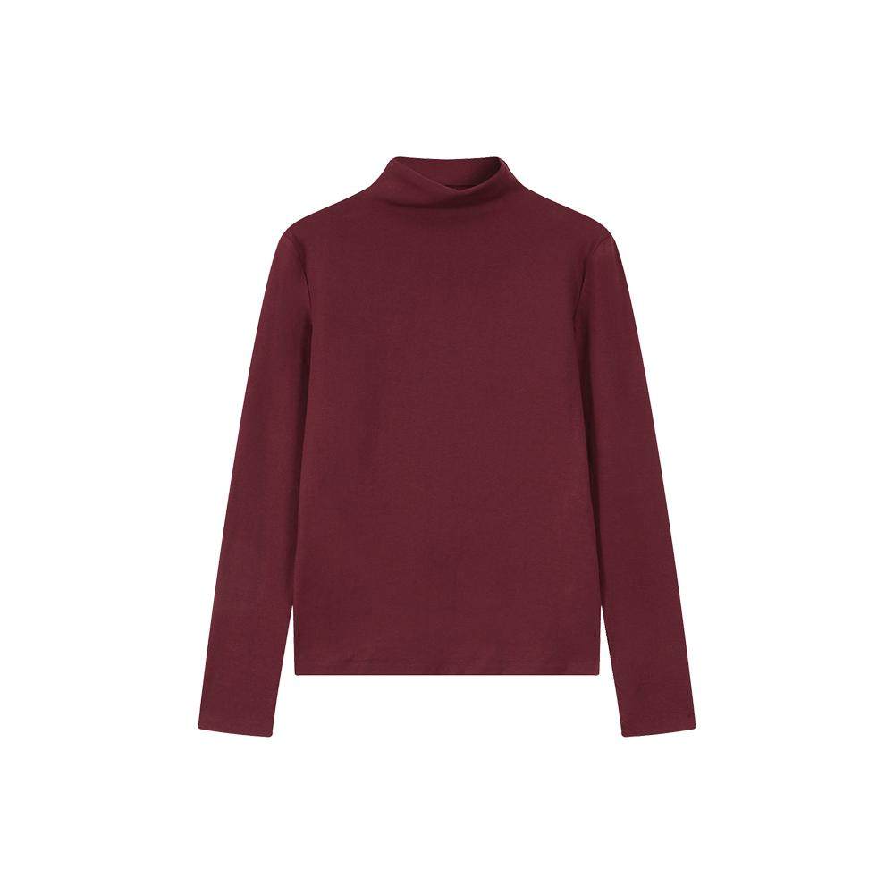 吴童童纯色高领正肩长袖内搭T恤女秋冬韩系宽松显瘦百搭打底上衣,淘宝优惠券,粉丝福利购,淘宝优惠卷