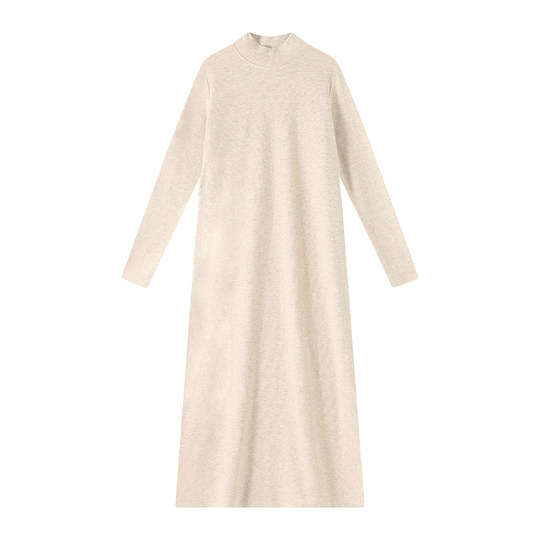 Wu Tongtong high collar straight long sleeve bottoming dress