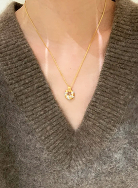 香甜可颂面包项链送女友礼物