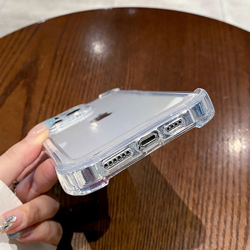 苹果12手机壳iPhone13新款14promax硅胶防摔15pro透明16plus高级感11镜头全包保护套简约个性潮牌男女外软壳 - 图1