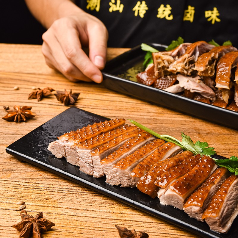 陆彬记潮汕特产狮头鹅卤水鹅即食鹅肉熟食卤味潮州特色潮菜卤鹅肉 - 图1