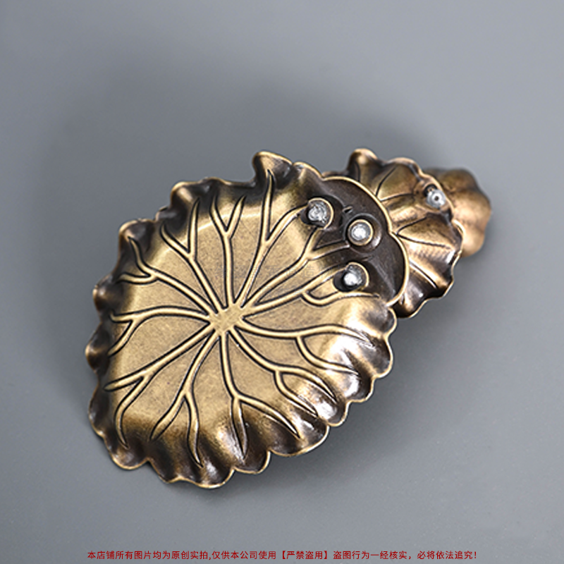 迷你款莲鲤倒流香炉子合金红铜色青铜色莲花鲤鱼禅意香道香座底座,淘宝优惠券,粉丝福利购,淘宝优惠卷