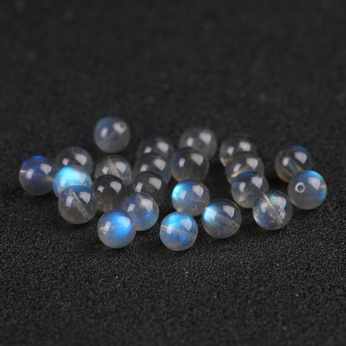 天然水晶7A灰月光散珠半成品蓝光拉长石月长石DIY饰品配件月光石 - 图0