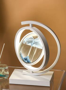 流沙画解压沙漏摆件创意灯客厅电视柜装饰品搬家乔迁新居生日礼物