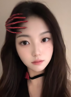 万圣节哥特骷髅水钻发夹