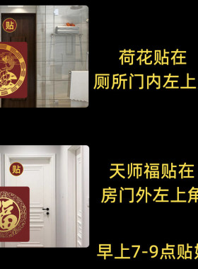 卧室门对厕所门化解正对房门卫生间隔断屏风主卧书房次卧儿童门贴