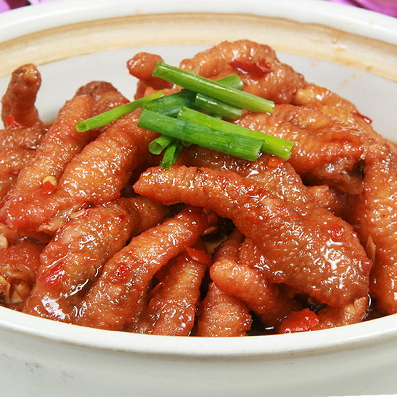 胜利宝豉汁凤爪2斤装港式茶点小吃鸡爪广式腌制鸡脚冷冻虎皮凤爪