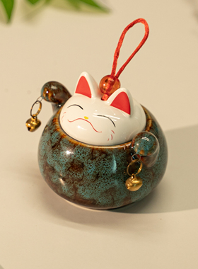 招财猫陶瓷装饰摆件中式家用