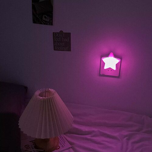 星星放光茫~小夜灯插电卧室床头护眼led节能灯光控感应起夜睡眠灯 - 图3
