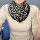 Spring and summer women's small square scarf with suction mouth