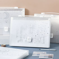 Large capacity folder organza Organza Packs Paper for Divine Versatile Information Booklet Students Multi-story Hand folder