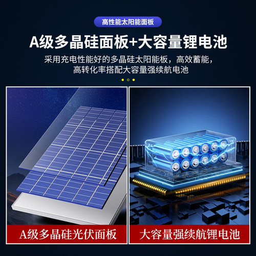 太阳能路灯LED户外新款农村全套室外大功率一体防水超亮高杆庭院6 - 图1
