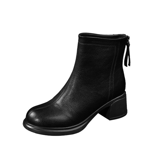 Xiangxiniao 2025 new style short boots for women, medium thick heel, slimming