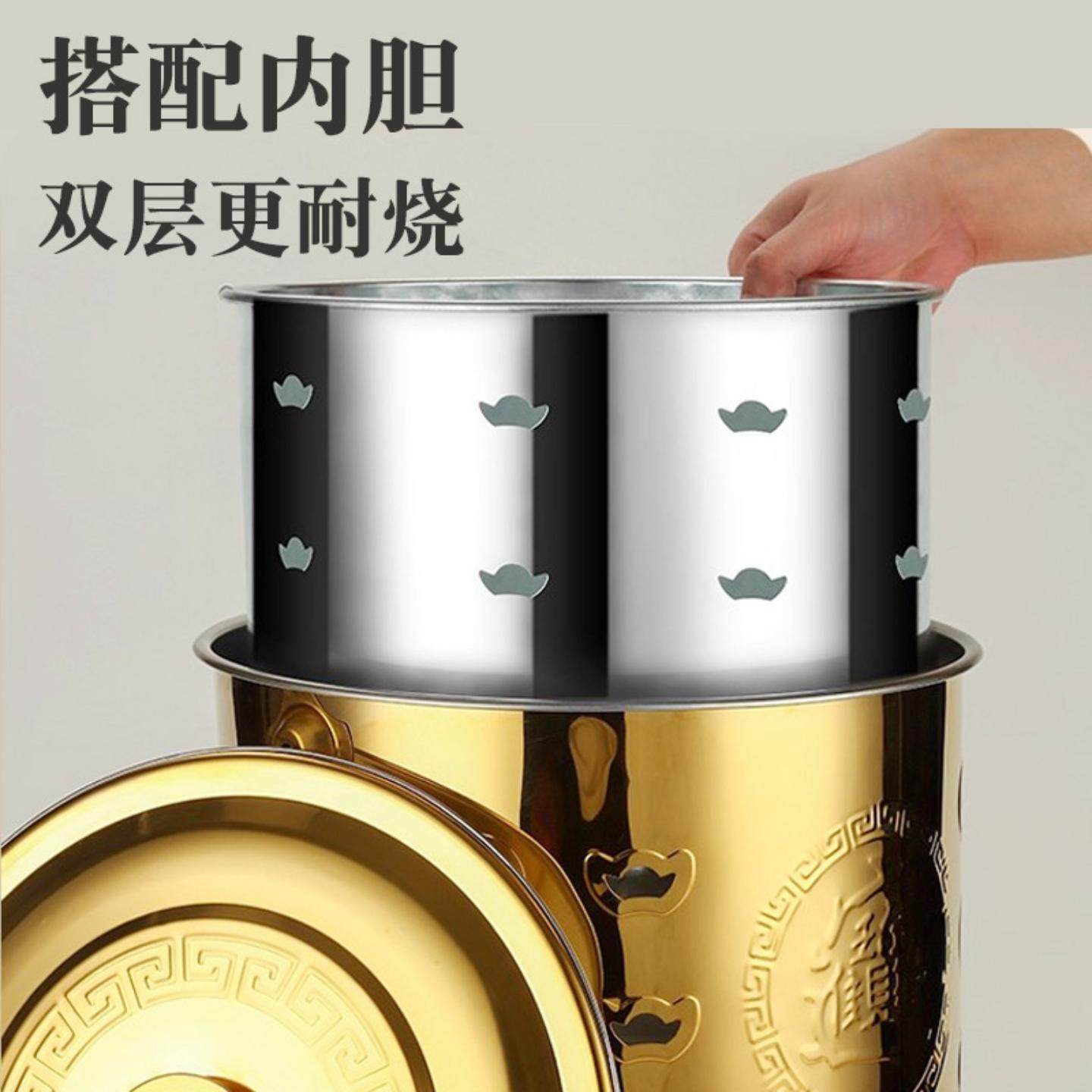 烧金纸桶聚宝盆烧金桶特大号室内无烟焚烧桶元宝桶家用不锈钢烧纸,淘宝优惠券,粉丝福利购,淘宝优惠卷