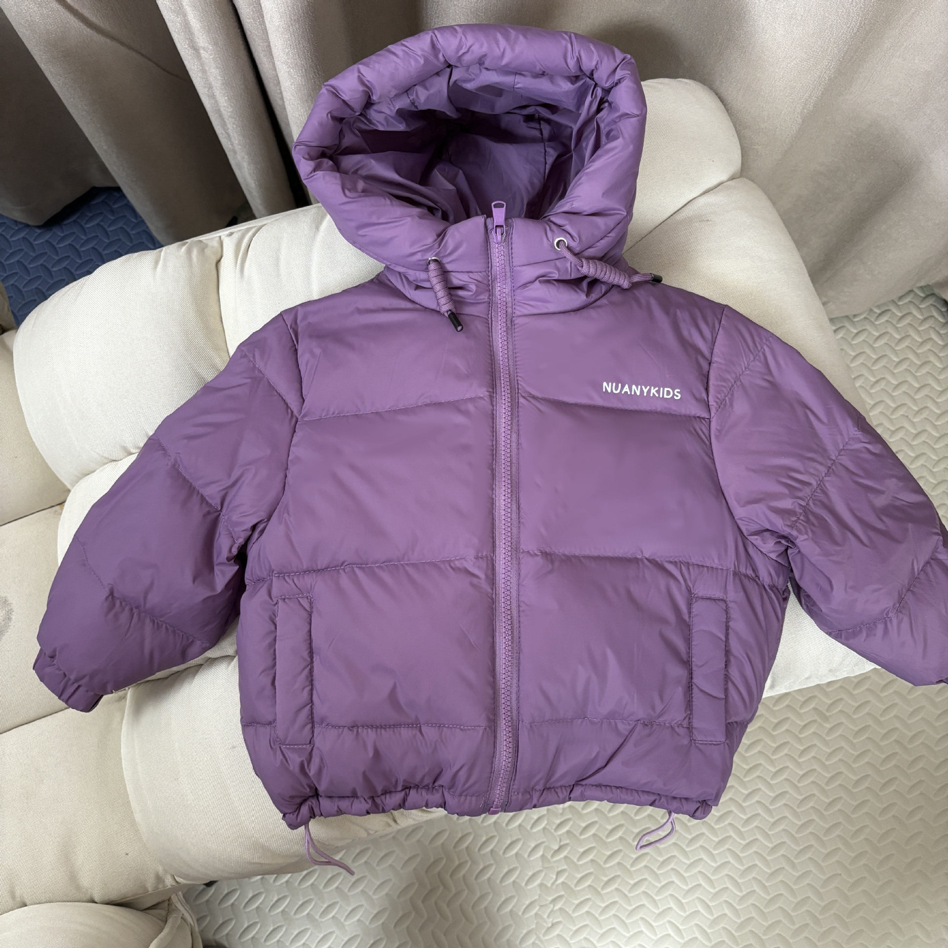 2025冬季儿童男女童羽服中大童短款连帽绒丝外套童装韩版时尚百搭,淘宝优惠券,粉丝福利购,淘宝优惠卷