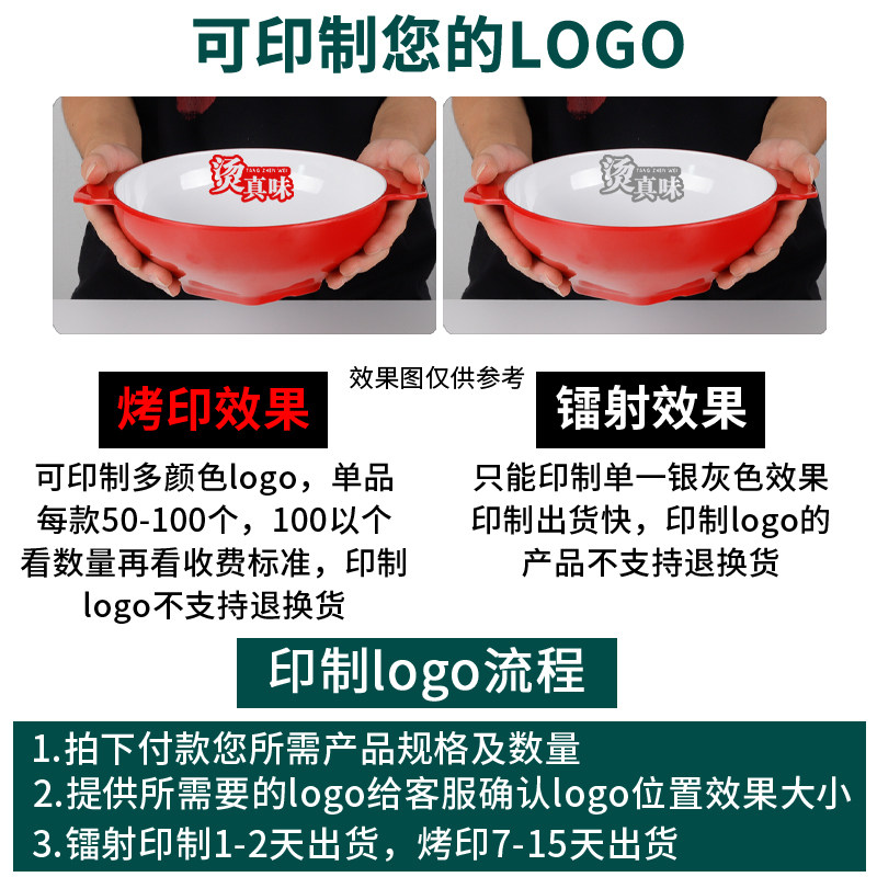 双耳麻辣烫碗个性创意商用面碗面馆专用碗密胺仿瓷冒菜碗网红大碗