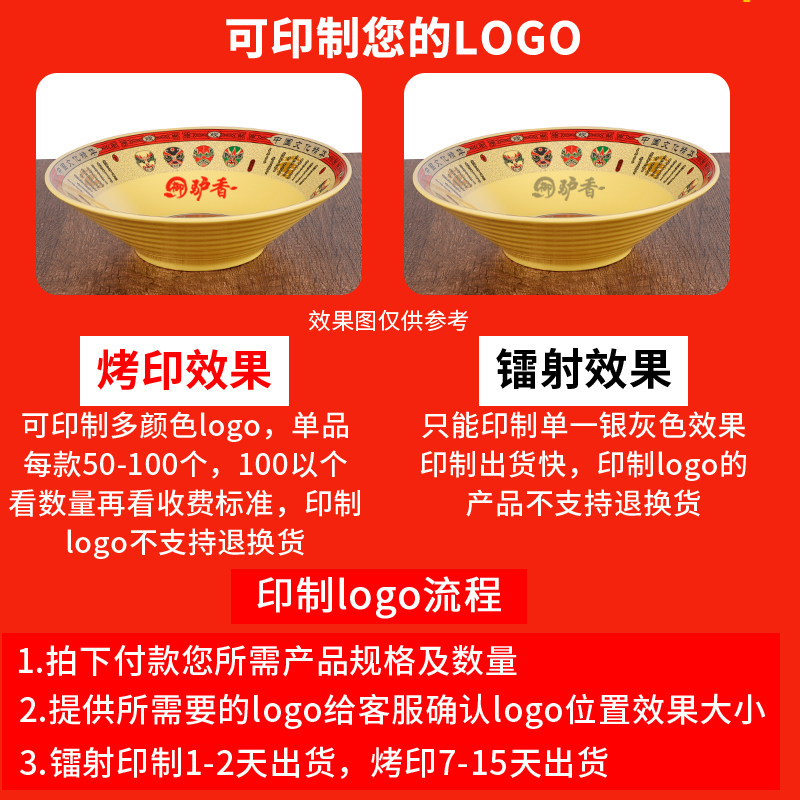 脸谱冒菜专用碗面碗面馆密胺餐具毛血旺酸菜鱼大盆碗商用麻辣烫碗