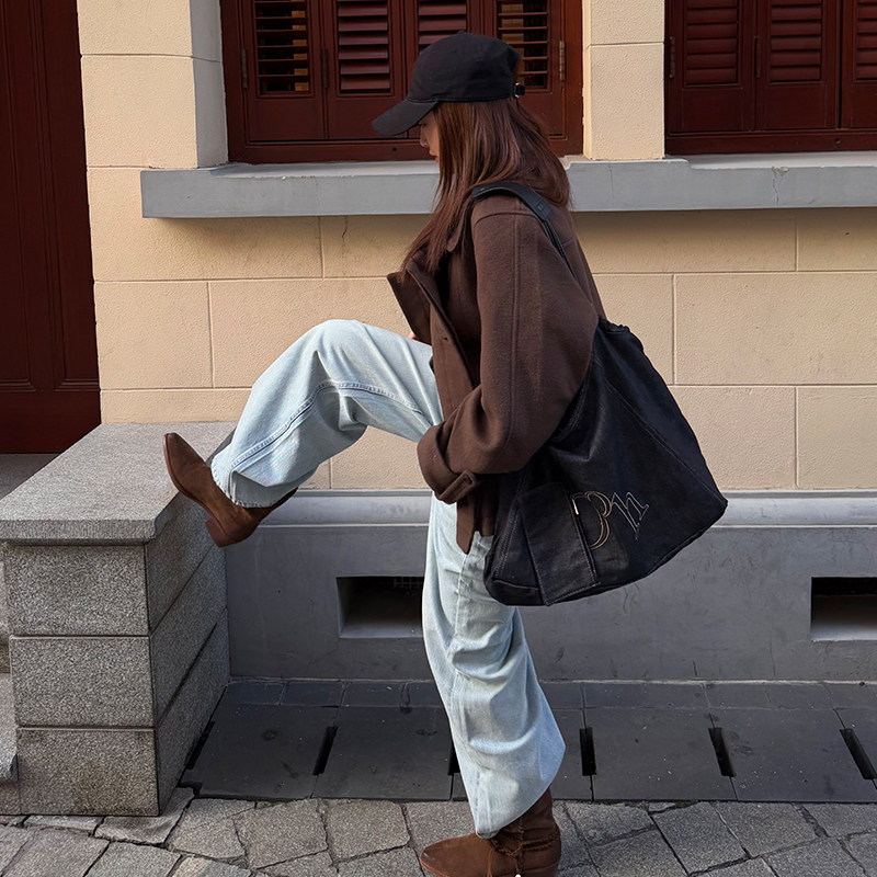 【张婧仪同款】Oohhygge.丹宁牛仔hobo原创松弛大容量通勤托特包,淘宝优惠券,粉丝福利购,淘宝优惠卷