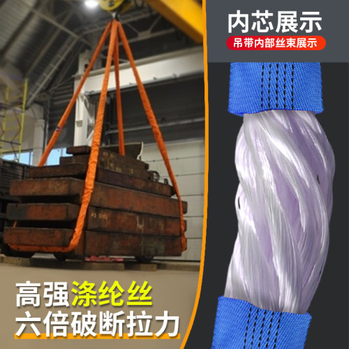 吊装带柔性吊树软吊绳国标3吨环形5吨圆形O型2吨行车吊车起重吊带 - 图0