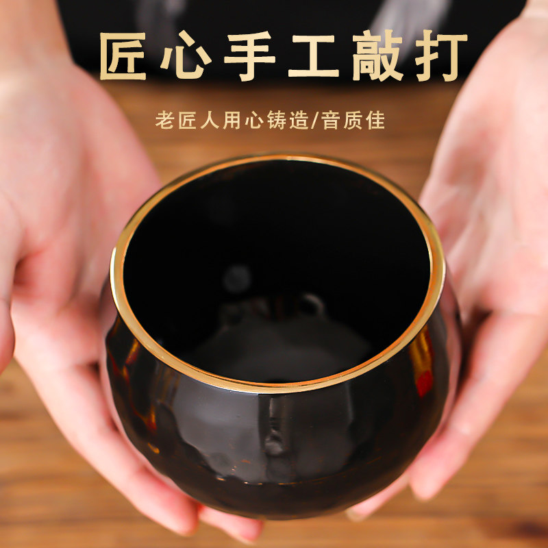 纯铜佛音钵颂钵尼泊尔手工梵音钵瑜伽冥读满月静心铜磬钵盂碗铜钵