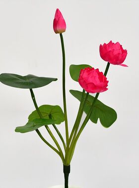 佛前供花仿真小荷花莲花客厅插花装饰花供佛假花仿真花摆件包邮