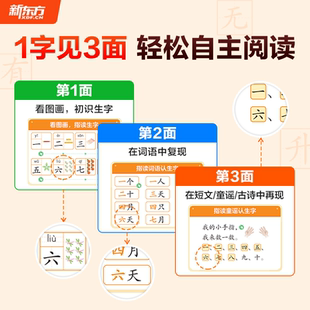新东方学前识字1600 4-6岁幼小衔接4册+600分钟视频