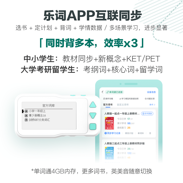 新东方单词通T2墨水屏英语电子单词机记背单词宝初高英语学习神器-图2