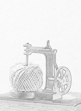 欧式复古怀旧缝纫机铸铁绕绳器装饰摆件复古怀旧缝纫机铸铁绕绳器