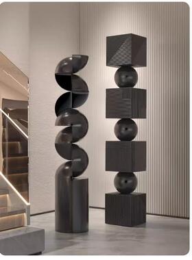 艺贝子无尽之柱落地摆件酒店雕塑售楼处走了玄关空间软装抽象异形