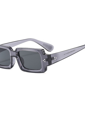 英国coopkoop新款方形太阳镜 欧美时尚简约铆钉百搭矩形夜视墨镜