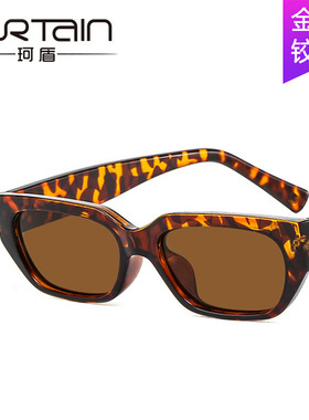 英国coopkoop欧美小框方形太阳镜新款复古女士太阳眼镜时尚凹