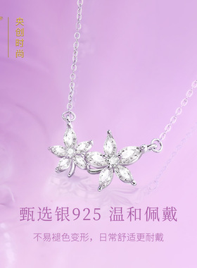 中国黄金央创纯银项链女款2026年新款轻奢小众生日礼物送女友S925