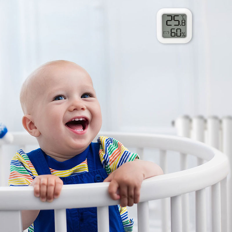 得力迷你电子温湿度计高精度室内家用婴儿房壁挂测温湿精准温度表 - 图2