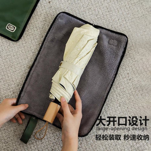 装湿雨伞防水收纳袋吸水套随身便携大号手提车载折叠伞收纳包神器 - 图3