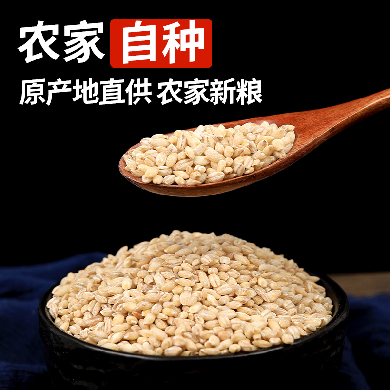 陕北麦仁新鲜去皮小麦仁杂粮煮粥小麦粒农家自种脱皮麦仁真空包装