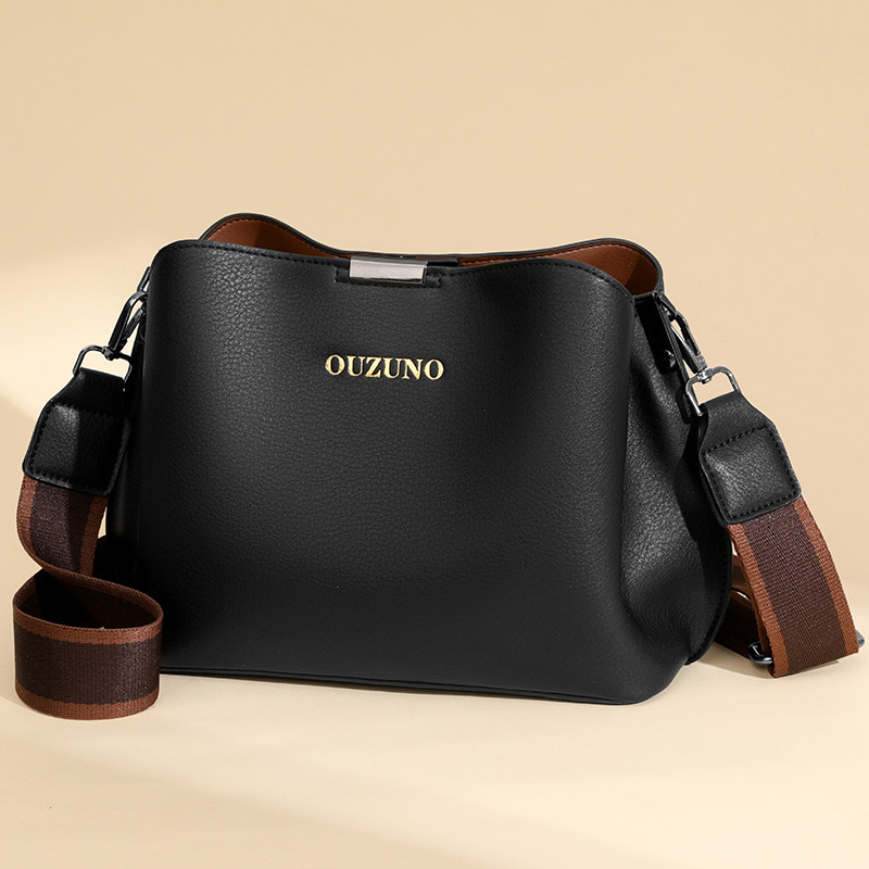 品牌真皮水桶包女2026新款软皮中年妈妈包头层牛皮百搭单肩斜挎包,淘宝优惠券,粉丝福利购,淘宝优惠卷